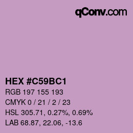 颜色代码: HEX #C59BC1 | qconv.com