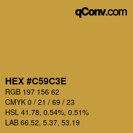 Farbcode: HEX #C59C3E | qconv.com