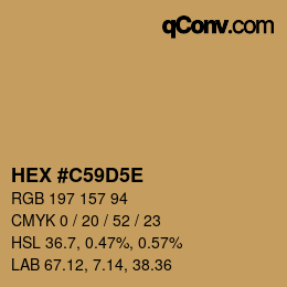 Color code: HEX #C59D5E | qconv.com