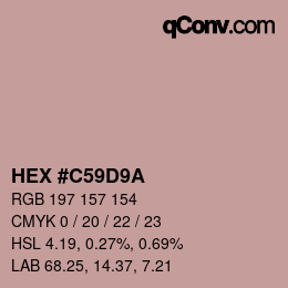Color code: HEX #C59D9A | qconv.com