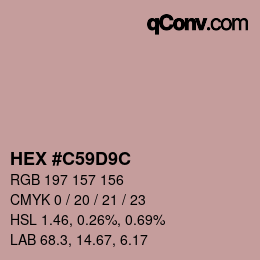 Color code: HEX #C59D9C | qconv.com