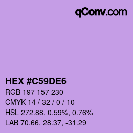 Color code: HEX #C59DE6 | qconv.com