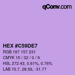 颜色代码: HEX #C59DE7 | qconv.com