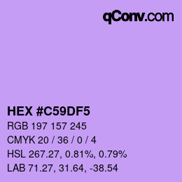 Color code: HEX #C59DF5 | qconv.com