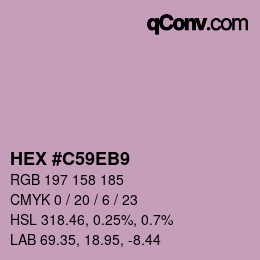 Farbcode: HEX #C59EB9 | qconv.com