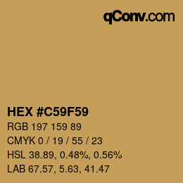 颜色代码: HEX #C59F59 | qconv.com