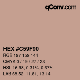 Color code: HEX #C59F90 | qconv.com