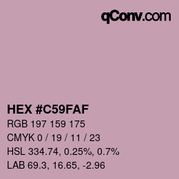 カラーコード: HEX #C59FAF | qconv.com