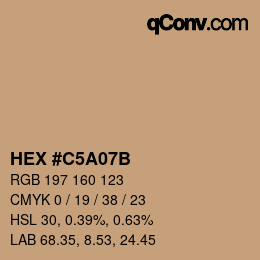 Color code: HEX #C5A07B | qconv.com