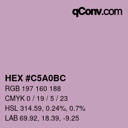 颜色代码: HEX #C5A0BC | qconv.com