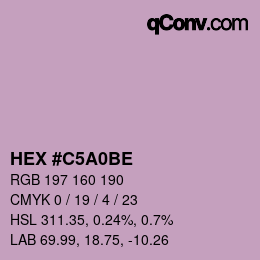 Color code: HEX #C5A0BE | qconv.com