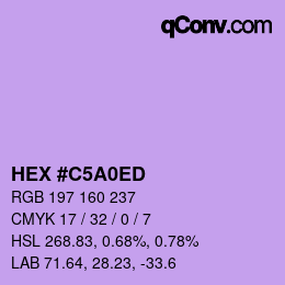 カラーコード: HEX #C5A0ED | qconv.com