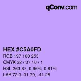 Color code: HEX #C5A0FD | qconv.com