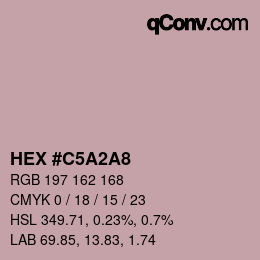カラーコード: HEX #C5A2A8 | qconv.com
