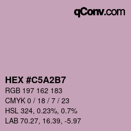 カラーコード: HEX #C5A2B7 | qconv.com