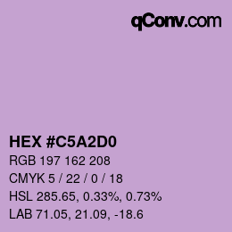 カラーコード: HEX #C5A2D0 | qconv.com