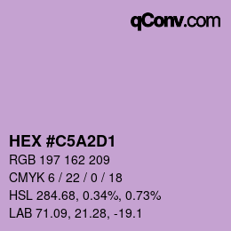 Color code: HEX #C5A2D1 | qconv.com