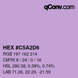 Color code: HEX #C5A2D6 | qconv.com
