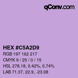 カラーコード: HEX #C5A2D9 | qconv.com
