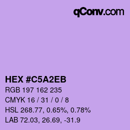 Color code: HEX #C5A2EB | qconv.com