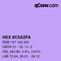 Color code: HEX #C5A2FA | qconv.com