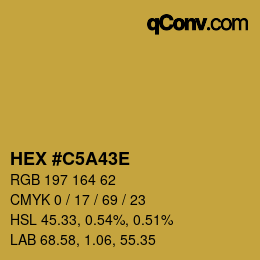 Color code: HEX #C5A43E | qconv.com