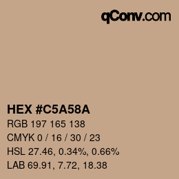 Color code: HEX #C5A58A | qconv.com