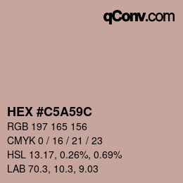 Farbcode: HEX #C5A59C | qconv.com