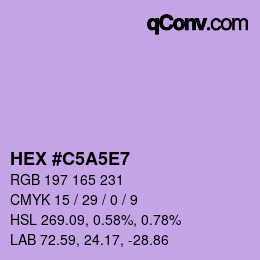 Color code: HEX #C5A5E7 | qconv.com