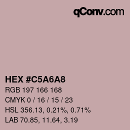 Color code: HEX #C5A6A8 | qconv.com