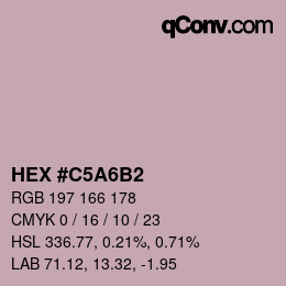 カラーコード: HEX #C5A6B2 | qconv.com
