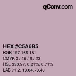 カラーコード: HEX #C5A6B5 | qconv.com