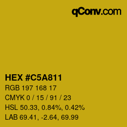 Color code: HEX #C5A811 | qconv.com