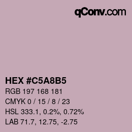 カラーコード: HEX #C5A8B5 | qconv.com