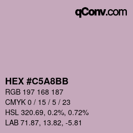 Color code: HEX #C5A8BB | qconv.com