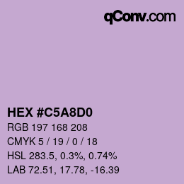 Farbcode: HEX #C5A8D0 | qconv.com