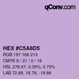 Color code: HEX #C5A8D5 | qconv.com