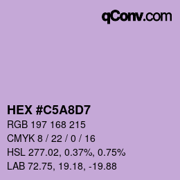 Color code: HEX #C5A8D7 | qconv.com
