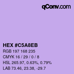 Color code: HEX #C5A8EB | qconv.com