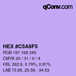 Color code: HEX #C5A8F5 | qconv.com