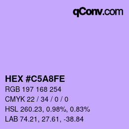 Color code: HEX #C5A8FE | qconv.com