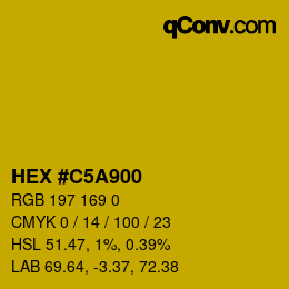 Color code: HEX #C5A900 | qconv.com