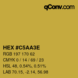 Farbcode: HEX #C5AA3E | qconv.com