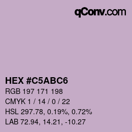 Color code: HEX #C5ABC6 | qconv.com
