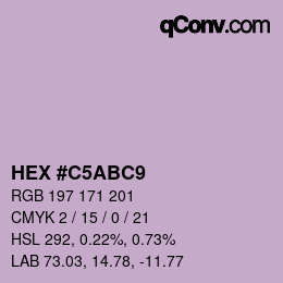 Farbcode: HEX #C5ABC9 | qconv.com