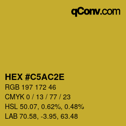 Color code: HEX #C5AC2E | qconv.com