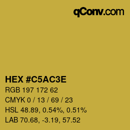 Código de color: HEX #C5AC3E | qconv.com