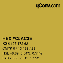 カラーコード: HEX #C5AC3E | qconv.com