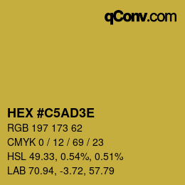 Color code: HEX #C5AD3E | qconv.com