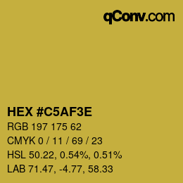 Farbcode: HEX #C5AF3E | qconv.com